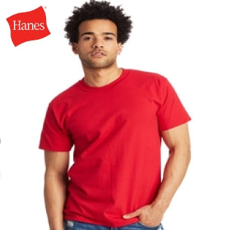 Hanes Beefy-T Crewneck Short-Sleeve T-Shirt Deep Red