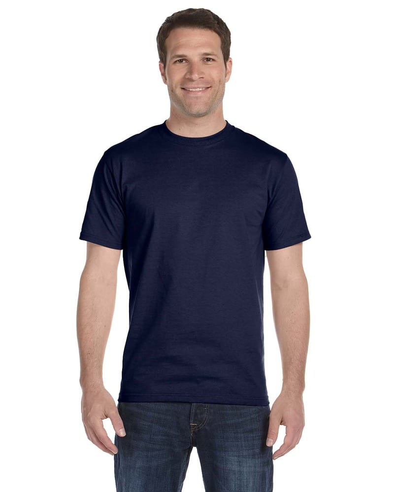 Hanes Beefy-T Crewneck Short-Sleeve T-Shirt Navy